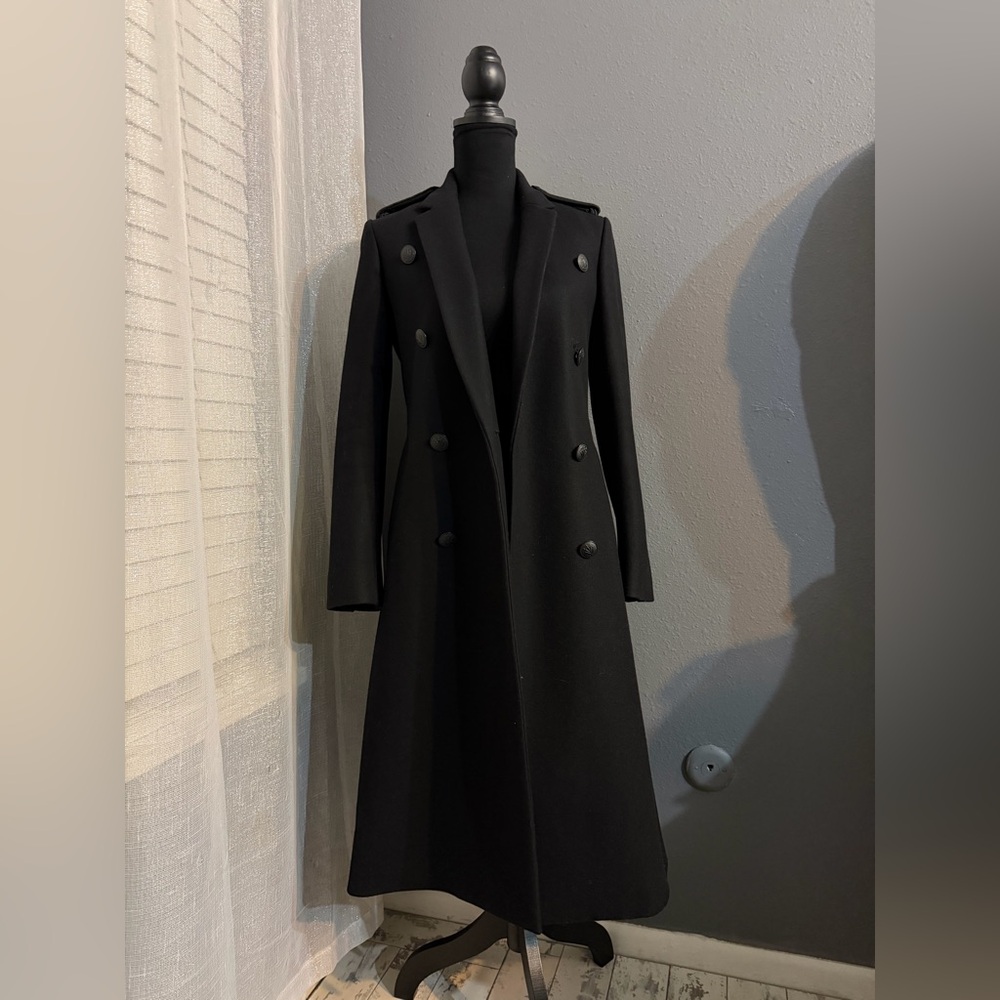 Rag & Bone Black Double-Breasted Trench Coat